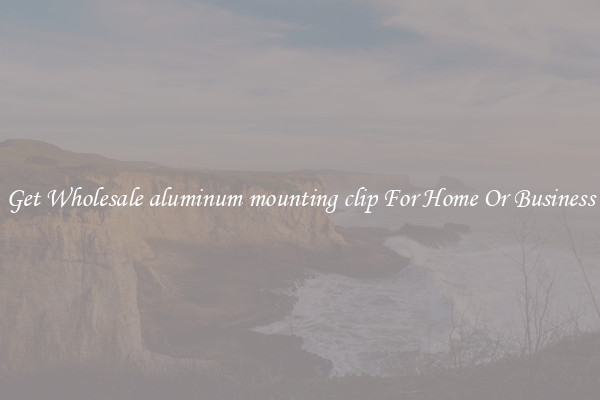 Get Wholesale aluminum mounting clip For Home Or Business