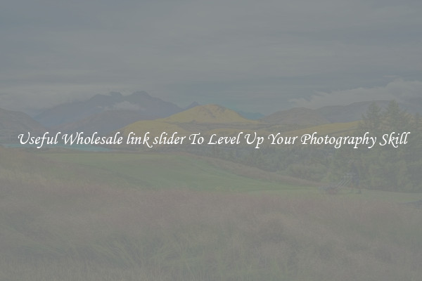 Useful Wholesale link slider To Level Up Your Photography Skill