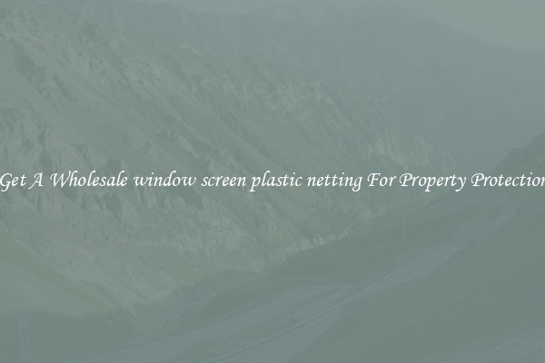 Get A Wholesale window screen plastic netting For Property Protection