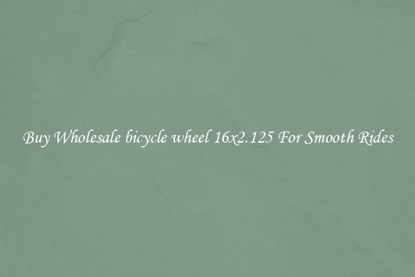Buy Wholesale bicycle wheel 16x2.125 For Smooth Rides