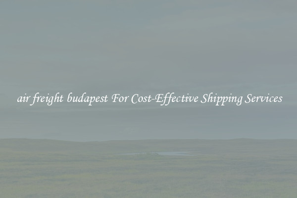 air freight budapest For Cost-Effective Shipping Services