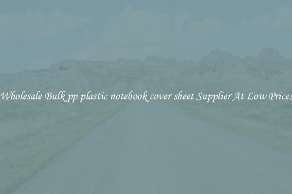 Wholesale Bulk pp plastic notebook cover sheet Supplier At Low Prices