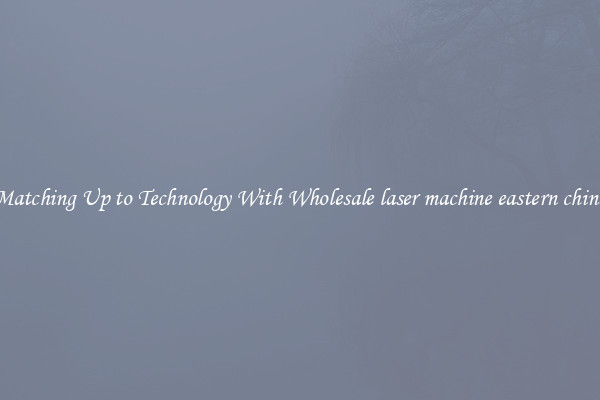 Matching Up to Technology With Wholesale laser machine eastern china