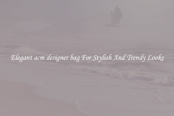 Elegant acm designer bag For Stylish And Trendy Looks