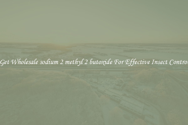 Get Wholesale sodium 2 methyl 2 butoxide For Effective Insect Control