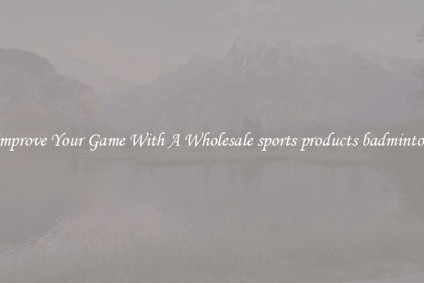 Improve Your Game With A Wholesale sports products badminton