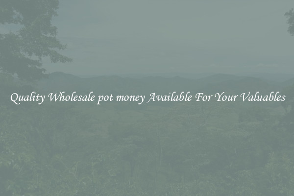 Quality Wholesale pot money Available For Your Valuables